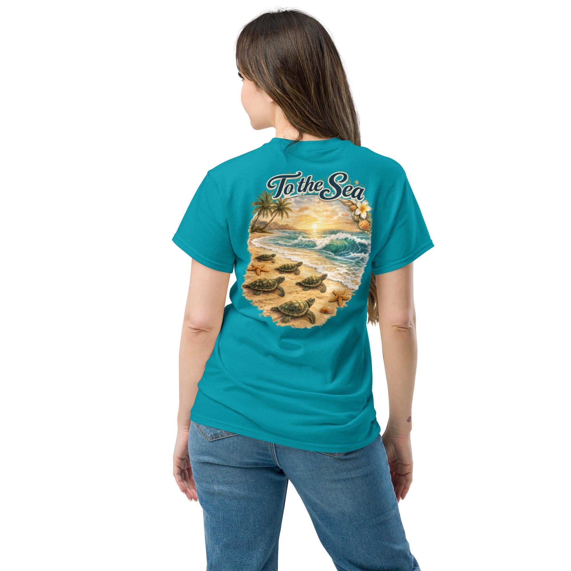 Sea Turtles Classic Cotton Tee, Turtle Lovers T-Shirt,